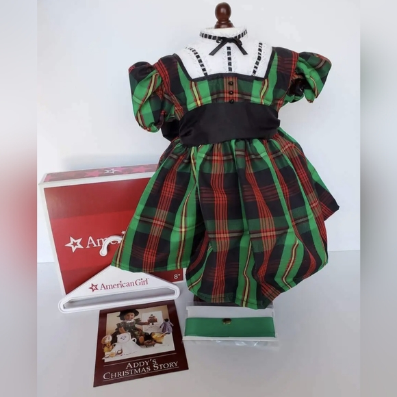 American Girl Addy Tartan Plaid Christmas Dress-Retired/NIB - Picture 1 of 13